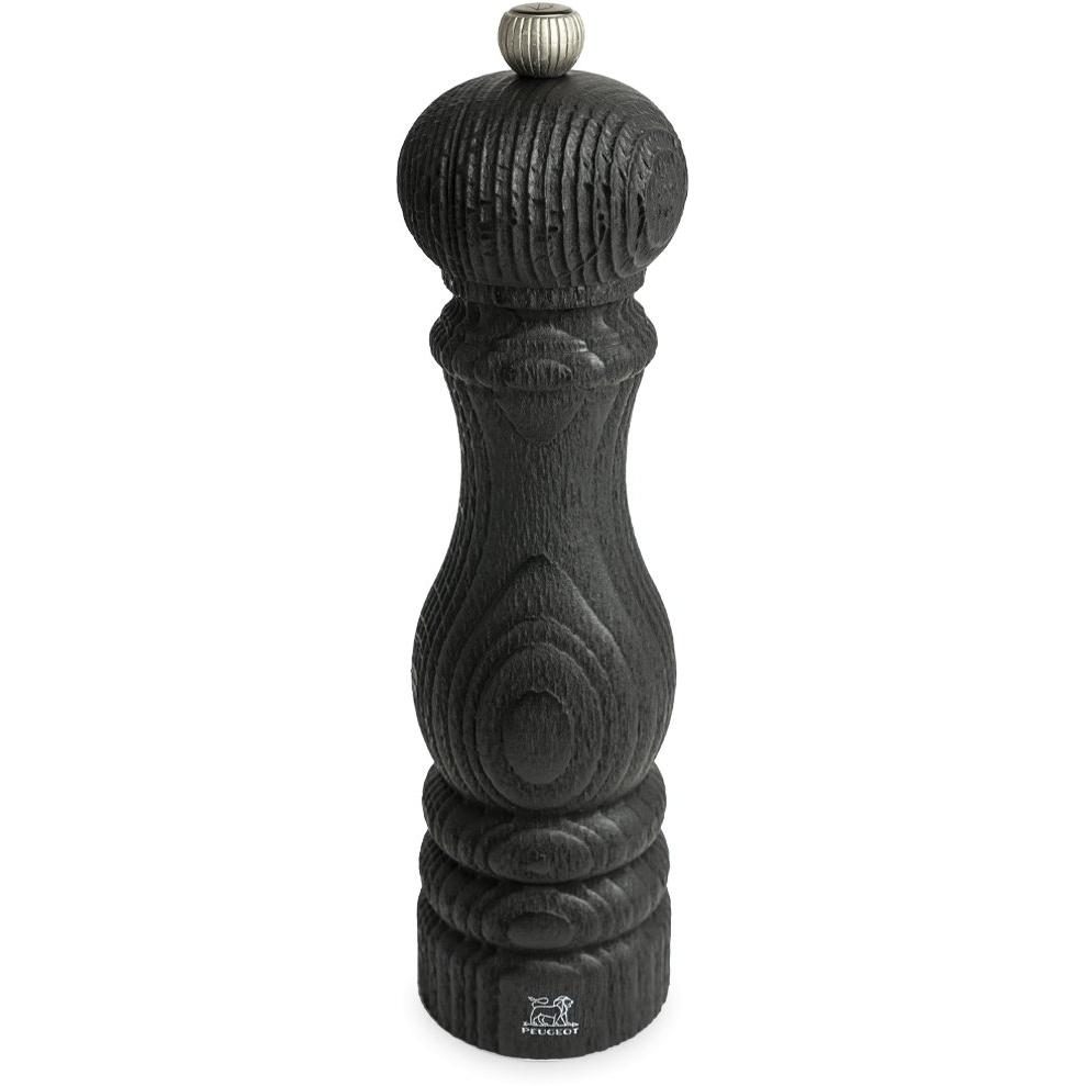 Peugeot, Paris, borsőrlő, fa, 22 cm, rusztikus fekete (PG-41427)