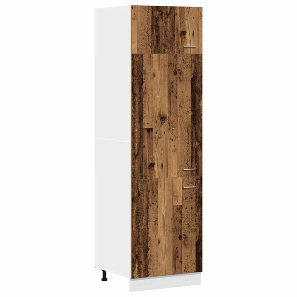 Dulap de frigider, Lemn vechi, 60x57x207 cm, lemn prelucrat