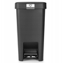 Brabantia StepUp pedálos kuka hulladéktípus jelölő ablakkal, lecsapódásgátló fedél, 10L - C méret, 91% újrahasznosított műanyag, sötétszürke - 800344