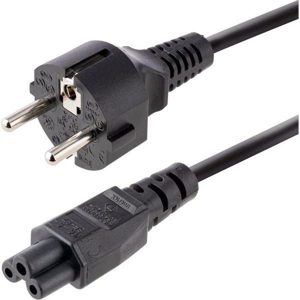 StarTech.com 753E-3M-POWER-LEAD electriciteitssnoer Zwart CEE7/7 C5 stekker