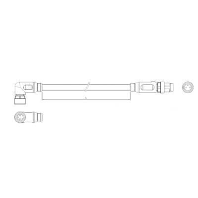 TE Connectivity 2-2273126-4 Érzékelő-/működtető összekötő, konfekcionált M12 Dugó, egyenes, Alj, hajlított 1.50 m Pólusszám: 4 1 db (2-2273126-4)