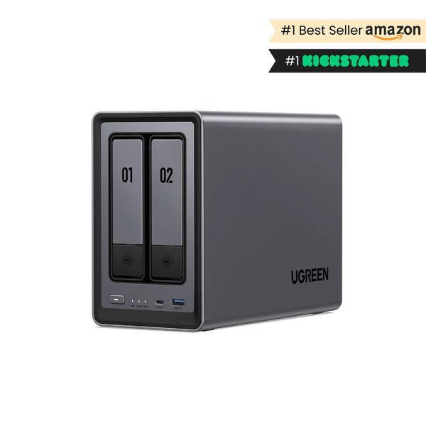 Ugreen NASync DXP2800 NAS System 2-Bay Compact Intel® N N100 8 Go DDR5 0 To UGOS Pro Noir