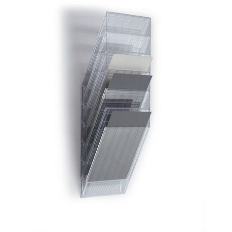 FLEXIBOXX Wandprospekthalter DIN A4 hoch 6-Fach transparent