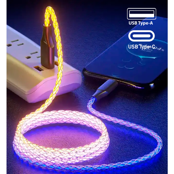 Fusion USB-A apa - USB-C apa 2.0 Adat és töltő kábel - Többszínű (1m)