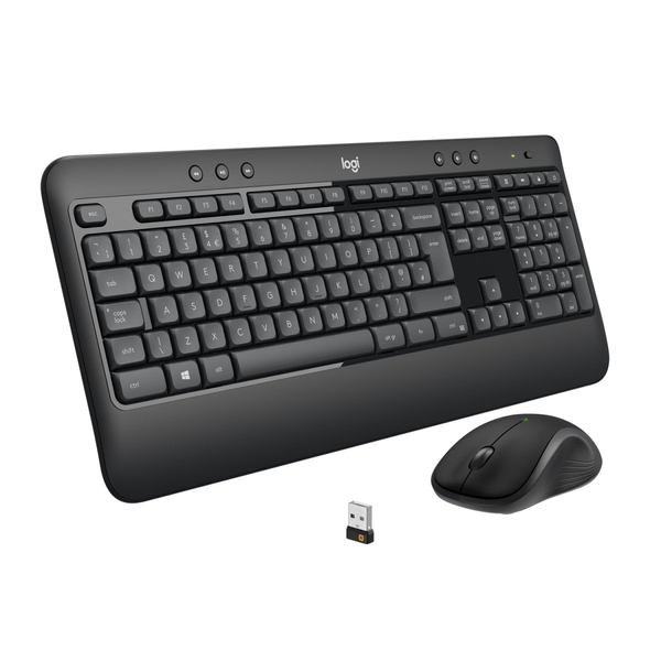 Logitech Advanced MK540 klávesnica Obsahuje myš Univerzálne USB QWERTZ Švajčiarsky Čierna, Biela