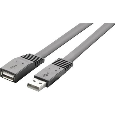 Predlžovací kábel USB 2.0 Renkforce plochý flexibilný