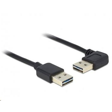 Delock кабел, 2 x USB 2.0, 0,5 м, черен