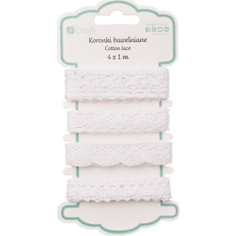  DP Craft Koronki bawełniane DPCRAFT 4 x 1m Bridal white Dalprint