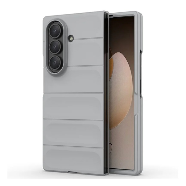Szilikon telefonvédő (ütésállóság, kameravédő, 3D) VILÁGOSSZÜRKE Samsung Galaxy Z Fold7 (SM-F966) "Gigapack csomagolás" (GP-171130)