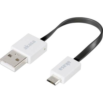 Kabel USB 2.0 Akasa AK-CBUB16-15BK, [1x USB 2.0 A samec - 1x micro-USB 2.0