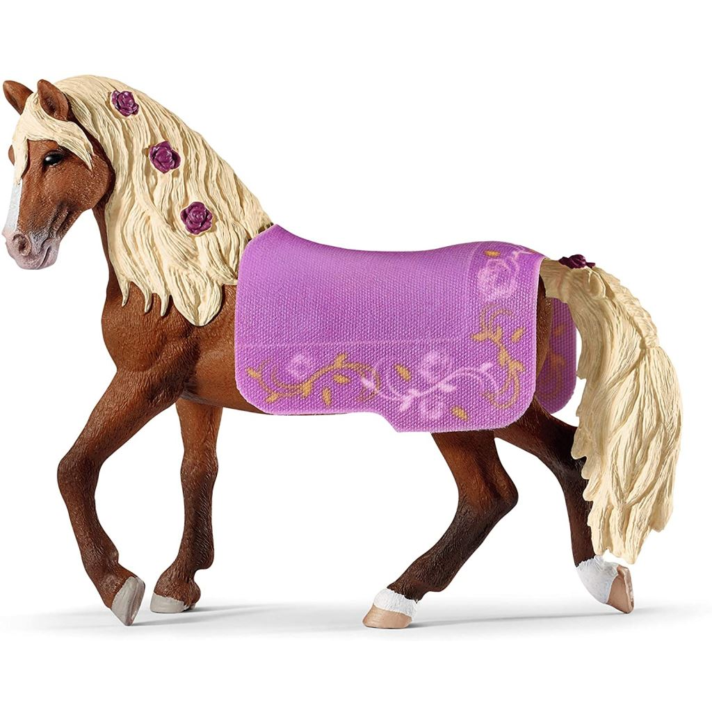 Schleich Paso Fino csődör lovasbemutató (42468) (sch42468)