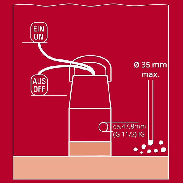 Einhell 4181570 GC-DP 7035 LL szennyvíz szivattyú