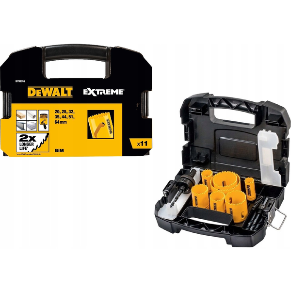 DEWALT OTWORNICA ZESTAW 11cz. BIMETAL DLA ELEKTRYKA