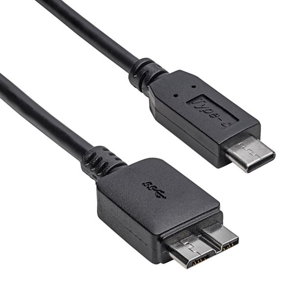 Akyga micro USB B 3.0 / USB type C kábel 1m fekete (AK-USB-44) (AK-USB-44)