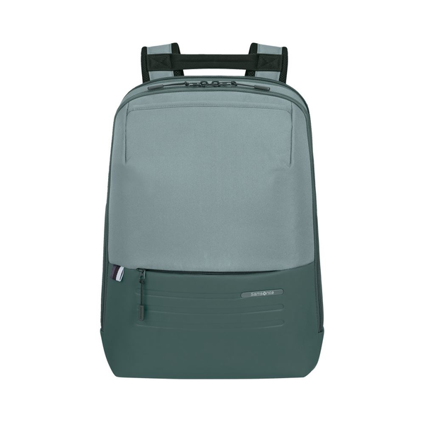 Rucsac pentru laptop 15.6'' model StackD Biz, Samsonite, Poliester reciclat, Capacitate 16.5 l, 44 x 31,5 x 18,5 cm, Gri