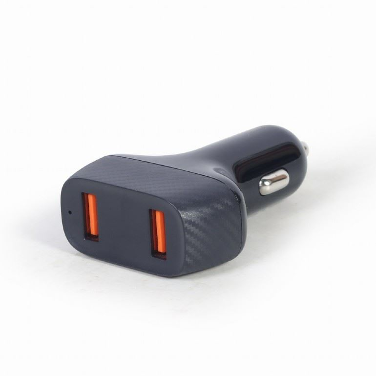 Gembird TA-U2QC3-CAR-01 2xUSB autós gyorstöltő QC3.0 36W fekete (TA-U2QC3-CAR-01)