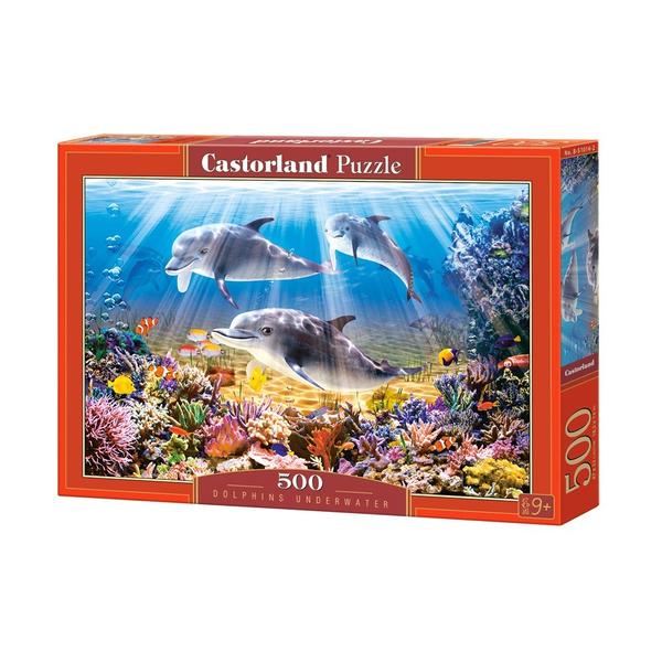 Castorland Dolphins Underwater 500 pcs Пъзел 500 броя Флора и фауна