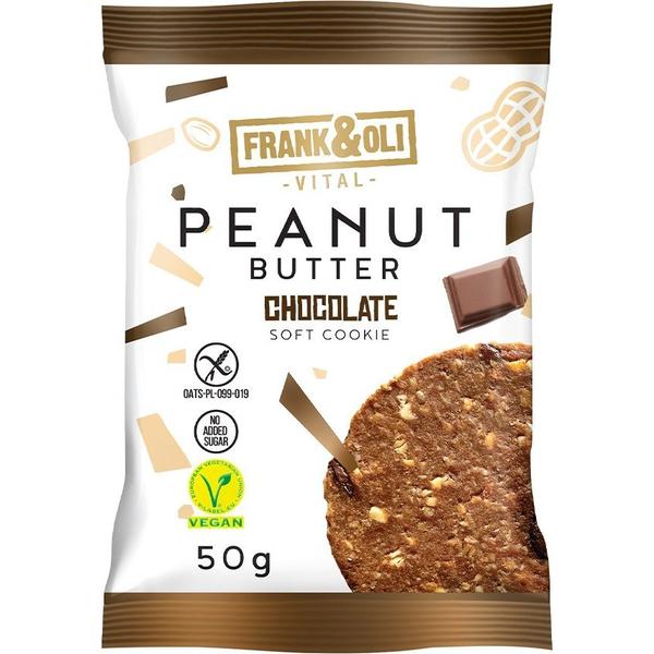  Frank&Oli Ciastko z pastą orzechową i czekoladą bezglutenowe 50 g