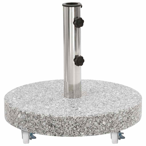 vidaXL Podstawa pod parasol, granitowa, 30 kg, okrągła, szara