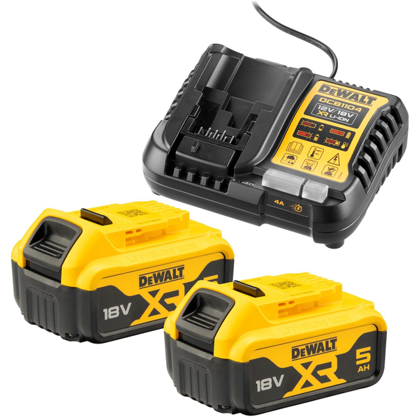 DeWalt DCB1104P2-QW 18V 2x Akkumulátor 5000mAh + 1x Töltő