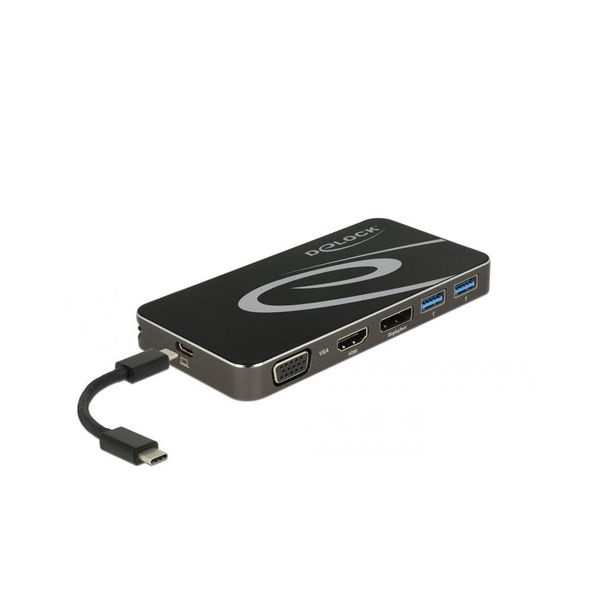Delock 87773 USB-C dokkoló fekete