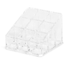 Compactor lipstick organizer 9 compartments clear plastic