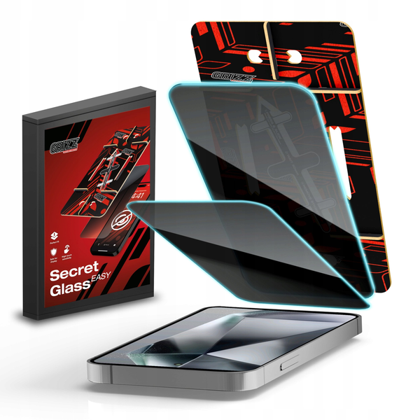 Készlet 2 üvegfólia, Grizz SecretGlass Easy 2-Pack kompatibilis Samsung Galaxy S25, Átlátszó