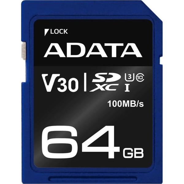 ADATA ASDX64GUI3V30S-R hukommelseskort 64 GB SDXC UHS-I Klasse 10