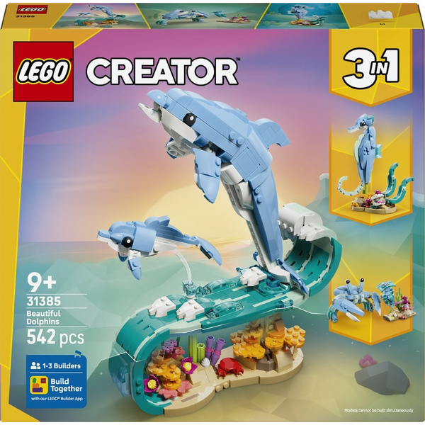 "LEGO Creator 3 en 1 Hermosos Delfines, Juguete de construcción +9 años - 31385"