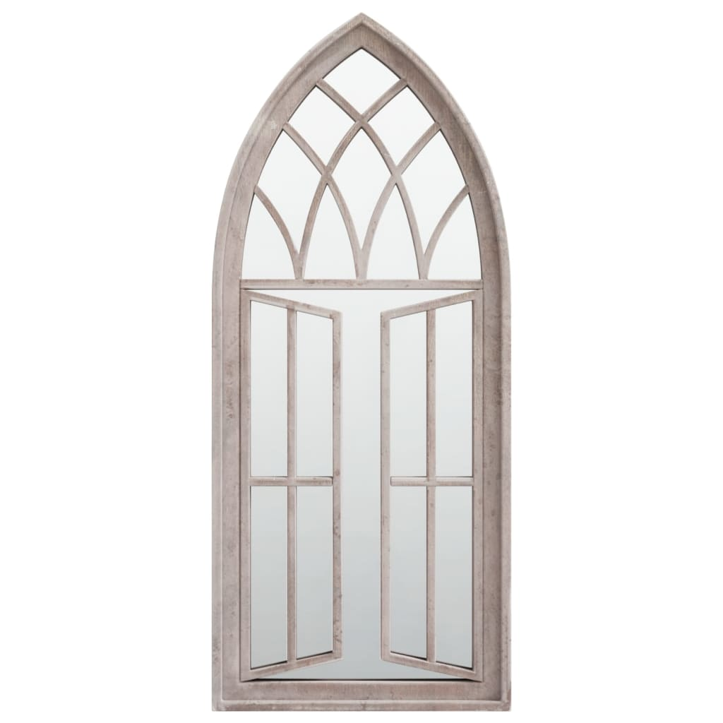 homokszínű vas kerti tükör kültéri használatra 70 x 30 cm (318363)