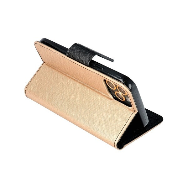 Fancy Apple iPhone 12 mini fliptok aranyszínű-fekete (53156) (fancy53156)