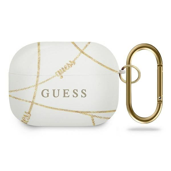 Guess Gold Chain AirPods Pro tok fehér (GUACAPTPUCHWH)