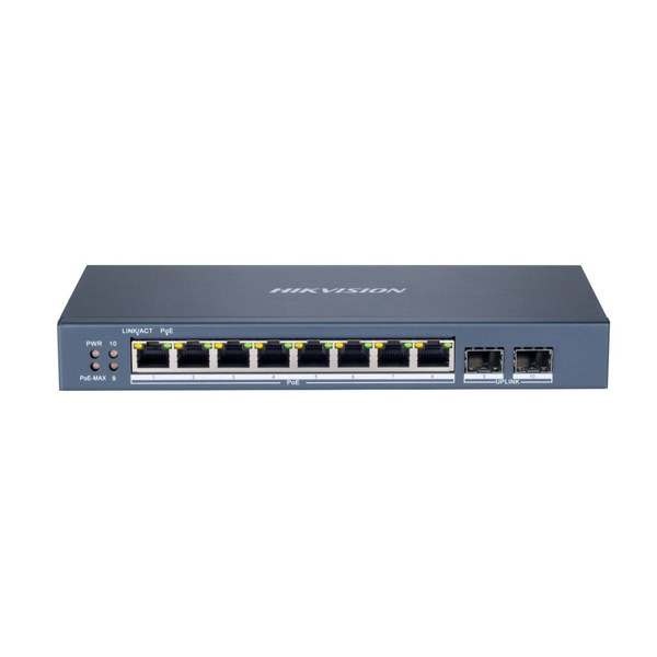 Hikvision 10/100/1000 8x PoE + 2x gigabit combo menedzselhető switch (DS-3E1510P-SI)