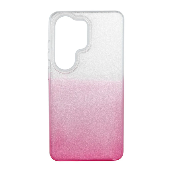 Shining tok Samsung S26 ULTRA készülékhez, átlátszó rózsaszín