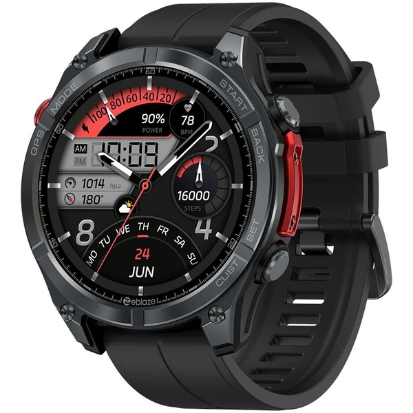 Zeblaze Stratos 4 смарт часовник 1,43" AMOLED GPS Bluetooth черен/оранжев