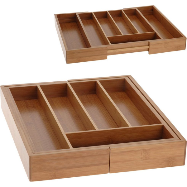Excellent Houseware bambusz bővíthető evőeszköztartó