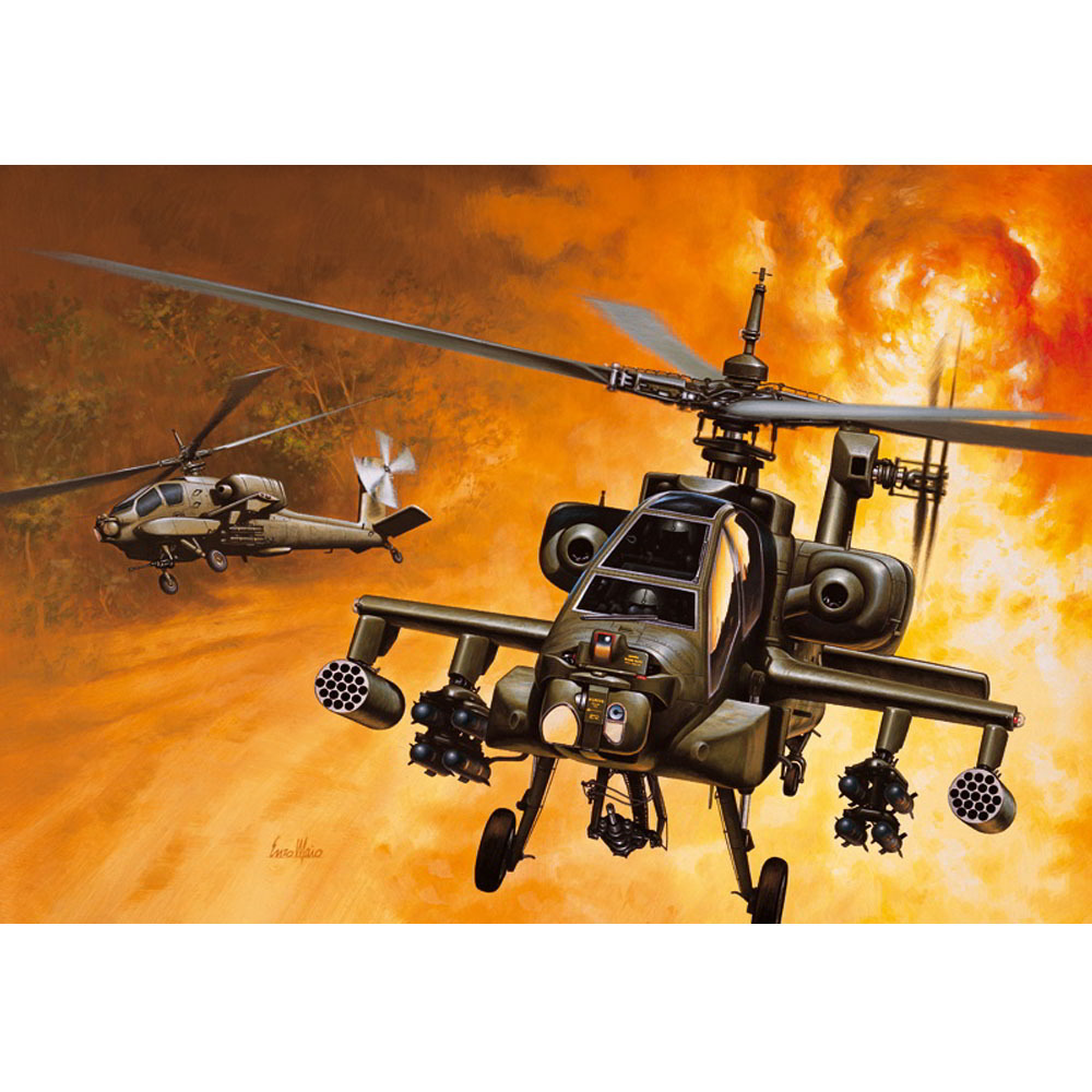 Italeri 0159 AH-64A Apache Támadó helikopter műanyag modell (1:72) (MI-159)