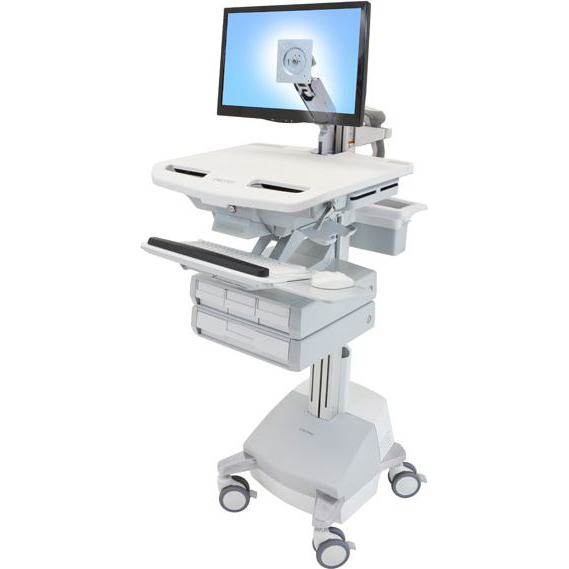 STYLEVIEW CART WITH LCD ARM SLA POWERED 6 DRAWERS EU