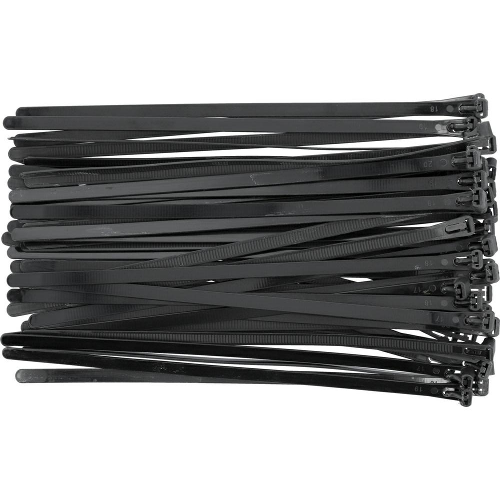 YATO Kioldható Kábelkötegelő 7,6 x 250 mm Fekete (100 db) (YT-70674)