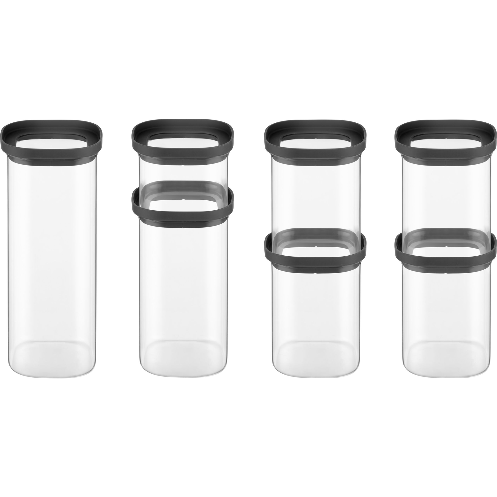 Siguro ViewStash ételtároló edényszett, 0,5 l + 4× 1 l + 1,5 l + 2 l, 7 db (SGR-FO-G680Y)