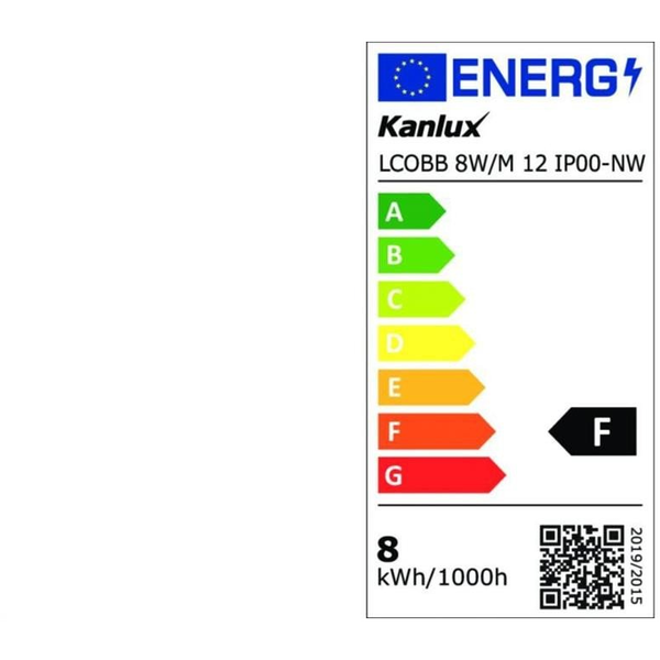 Taśma LED 12V LCOBB 8W/M 12 IP00-NW 760lm/m 4000K Ra90 rolka 25mb 3 lata Gwarancji 38436