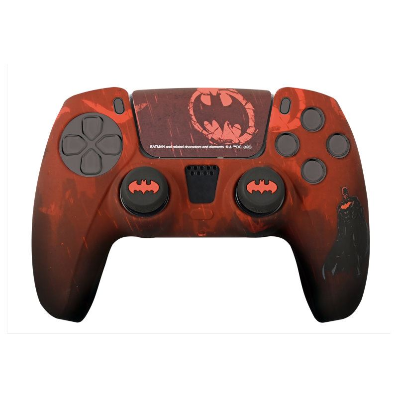 FR-TEC Batman PS5 kontroller gumiborítás és analóg kupak (FR-TEC BATPS5CK) (FR-TEC BATPS5CK)