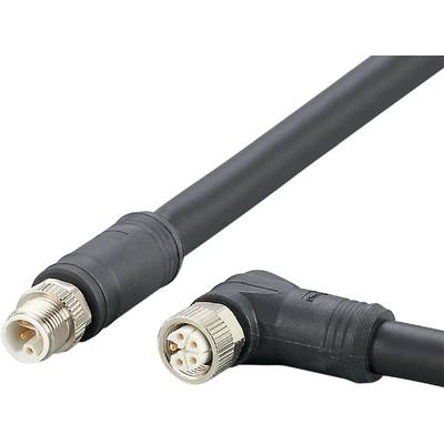 ifm Electronic E12659 Összekötő vezeték Dugó, egyenes, Alj, hajlított 0.5 m Pólusszám: 5, 5 1 db