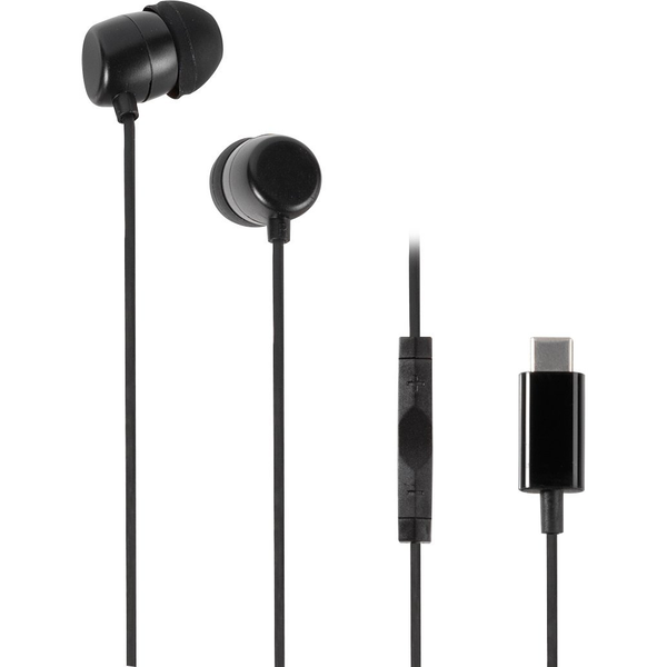 Vivanco Stereo In-Ear fülhallgató USB-C csatlakozással, fekete