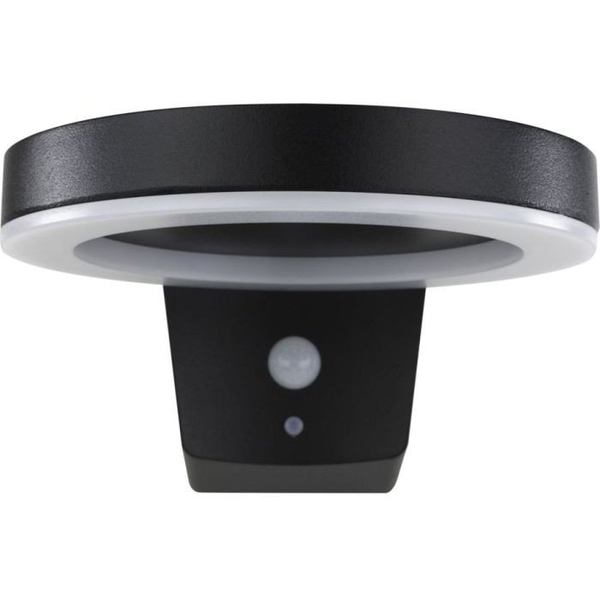 REV LED Solar Wandleuchte Round Metall schw.Bew.Melder2023001100