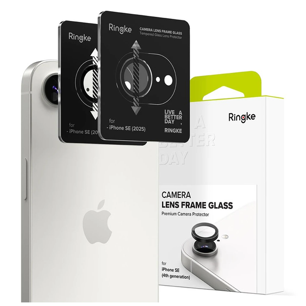 RINGKE kamera keretvédő 2-PACK iPhone 16e/17e készülékhez fekete