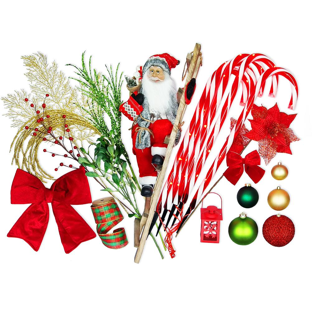 LAALU karácsonyi díszek - Santa Claus készlet, 240 - 270 cm fákhoz (LAU-2401-OR)