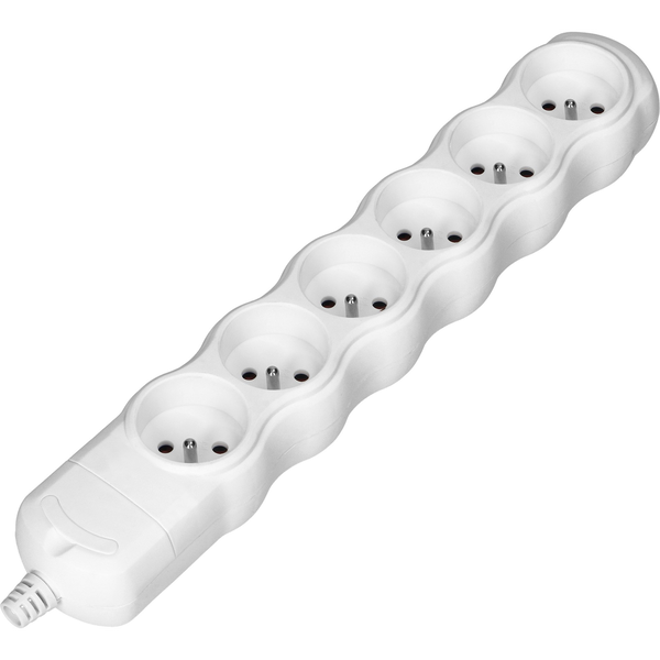Orno Rozgałęźnik 6x2P+Z, biały