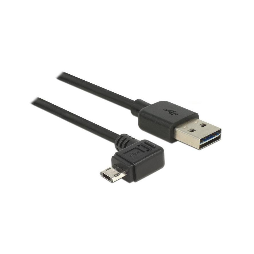 Delock Easy-USB -> EasyUSB micro-B M/M adatkábel 3m fekete egyenes/90°