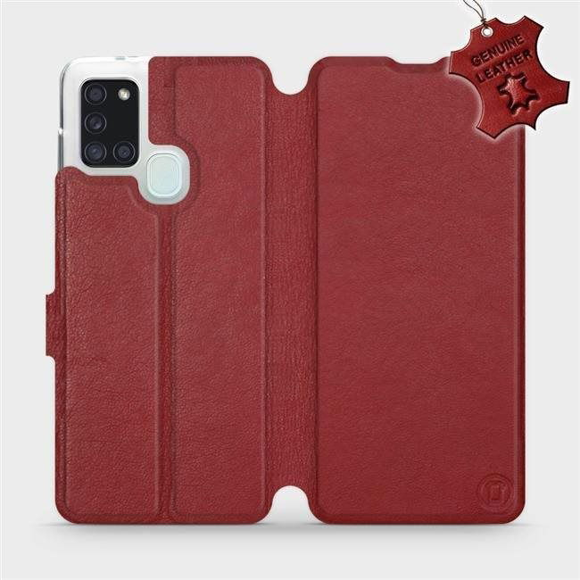 Flip case for Samsung Galaxy A21S - Dark Red - Leather - Dark Red Leather (5903516287369)